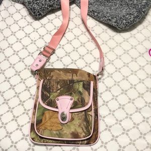 Camo cross body bag
